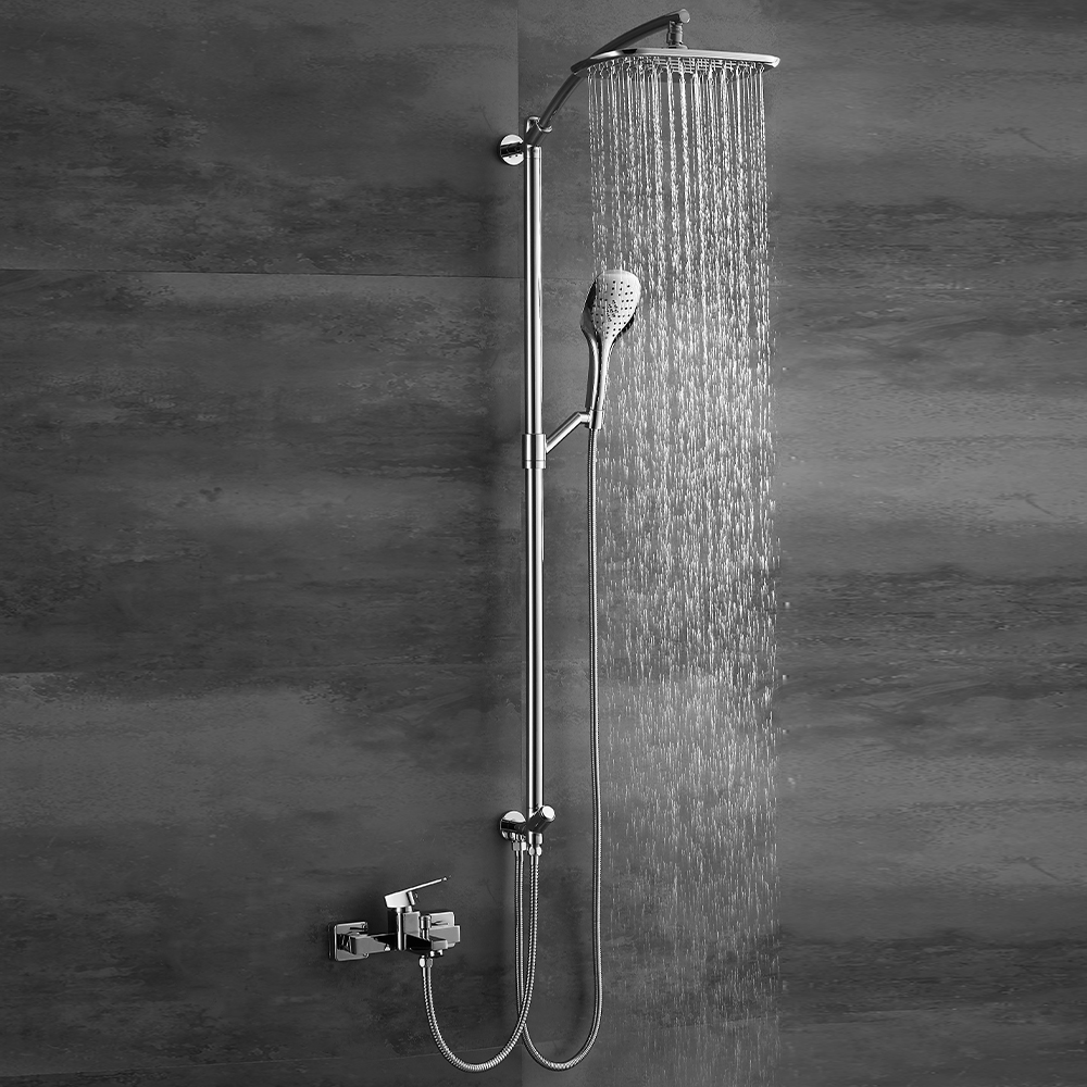 HL-3131 Brass Chromed short Shower Column Set with multi function including rain shower ,handheld shower for Bathroom Featured Image