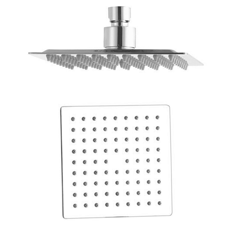 HL6315 Wall mounted 6 inch 304 Stainless Steel Ultra-thin High Pressure Rain Shower Head in square shape for Bathroom Featured Image