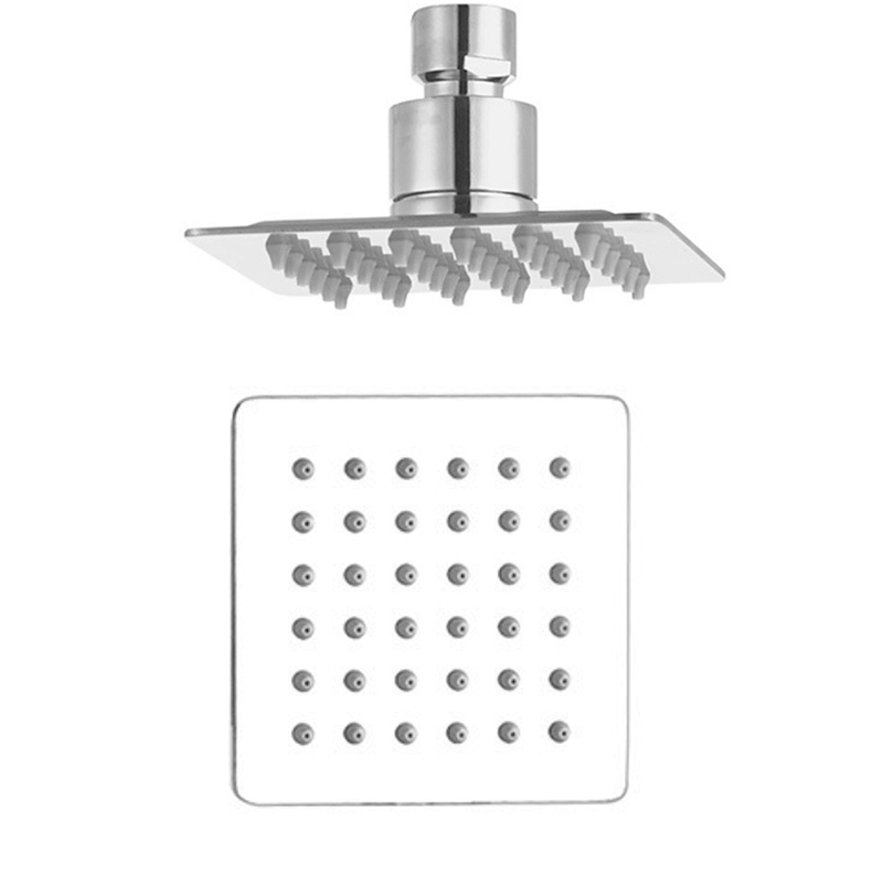 HL6310 Wall Mounted 4 inch Single Function Square 304 Stainless Steel Ultra-thin High Pressure Rain Shower Head for Bathroom Featured Image