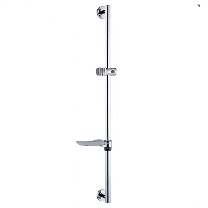 SR-1-9F 34 inch Stainless Steel Round Shower Slider Bar with adjustable handheld shower head holder Featured Image