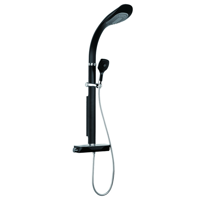 HL-2474B HUALE Aluminium wall mounted Multi Function Shower Panel tower with Thermostatic mixer for bathroom Featured Image