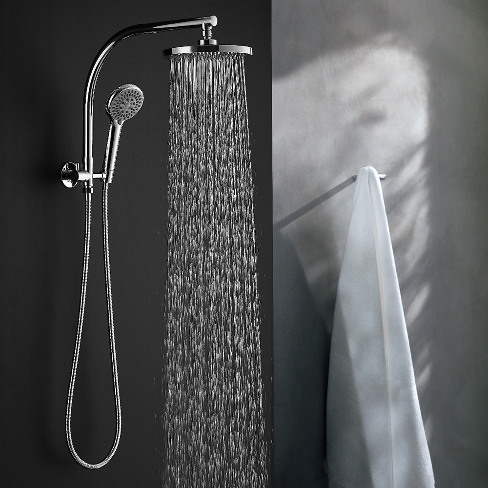 HL-3122 Brass multi Function Chromed short Shower Column Set including rain shower ,handheld shower for Bathroom Featured Image