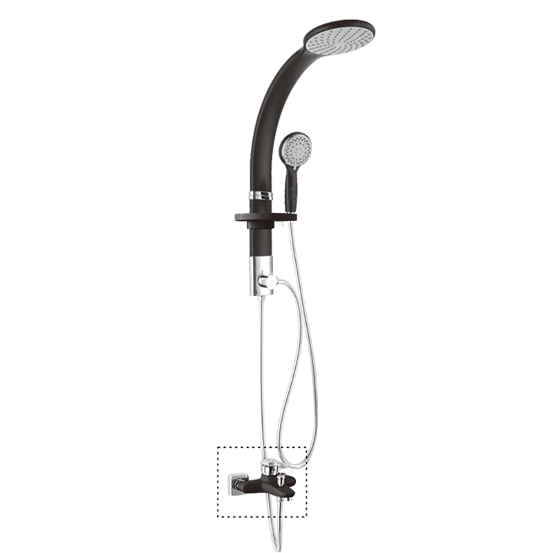 HL-2422B Wall Mounted System Al Multi-Function Shower Panel with Rainfall Waterfall Massage Jets , Hand Shower for Home Hotel Resort Featured Image