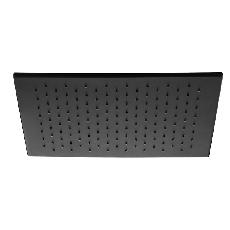 HL6306B 16 inch Big Size Matte Black Square Single Setting 304 Stainless Steel High Pressure Soft Spray Rain Shower Head for Bathroom Featured Image